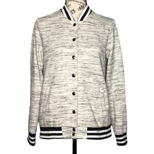 Inspired Hearts (M) Bomber Varsity Sweatshirt Snap Front Side Pocket Jacket